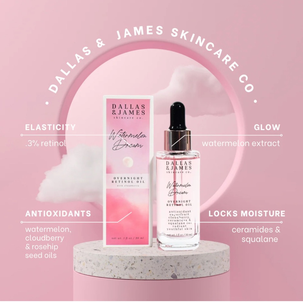 Dallas & James Watermelon Dream Overnight Retinol Oil